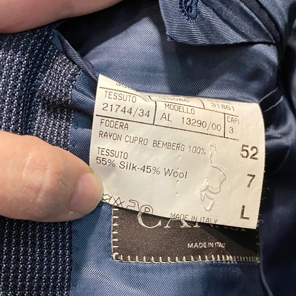 Canali Luxury Blue Men's Blazer - Picture 3 of 7